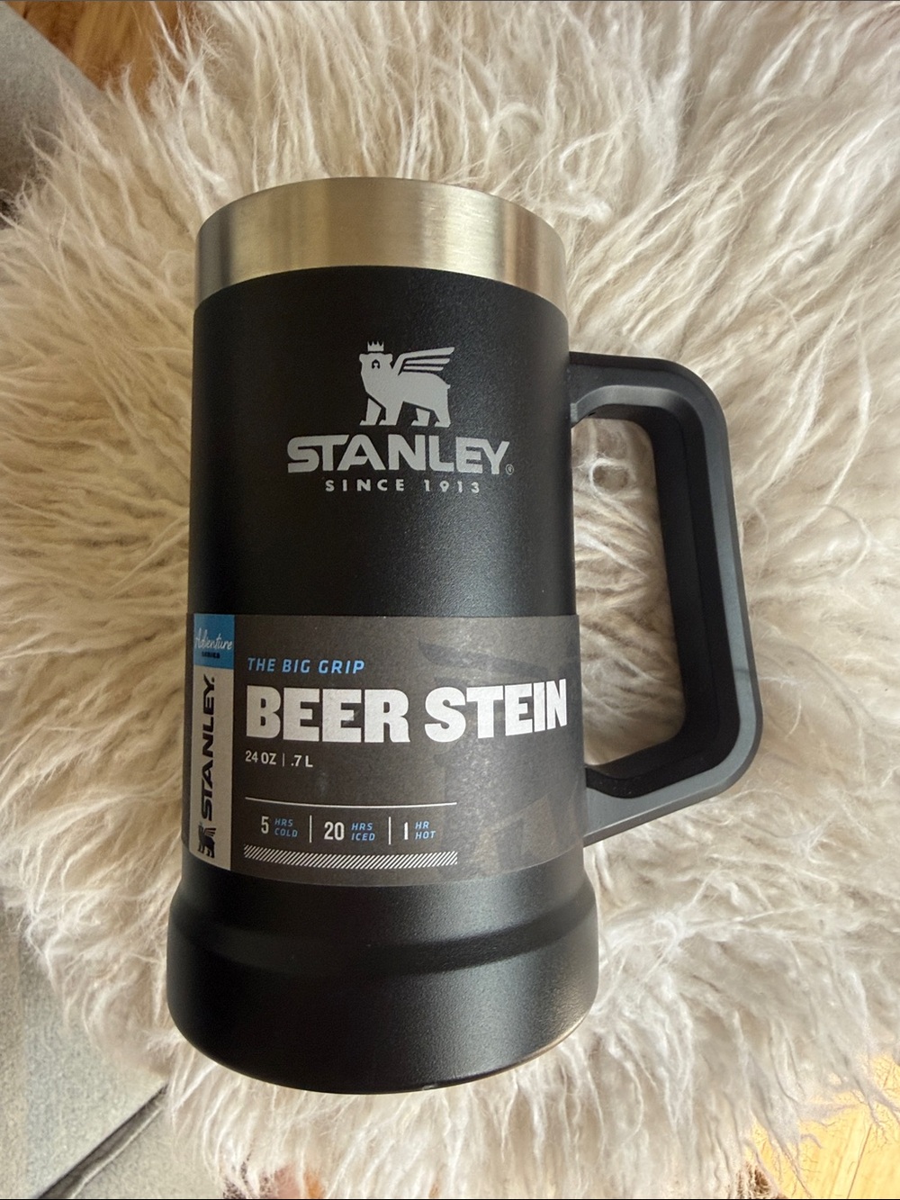 Stanley- NWT! The Big Grip Beer Stein- 24 Oz- Black